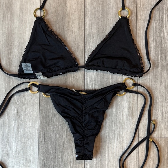 Black Sequin Beach Bunny Bikini - Picture 2 of 6